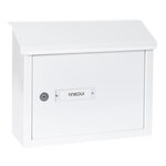 Pack Bouche d'entrée + Boîte aux lettre en acier  V4071  Fente 33 x 4 cm  Blanc