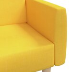 vidaXL Canapé-lit à 2 places Jaune Tissu