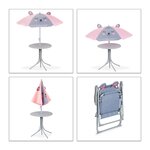 Salon de jardin enfant mobilisable extérieur 53 x 49 5 x 87 5 cm design original pratique en plastique bleu 13_0007793