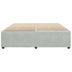 vidaXL Cadre de lit Gris clair 180x200 cm Velours