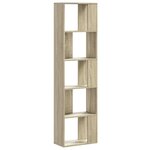 vidaXL Bibliothèque 5 niveaux chêne sonoma bois d'ingénierie