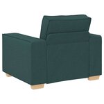 vidaXL Ensemble de Canapés 3 Pièces Vert foncé tissu