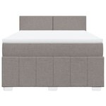 vidaXL Sommier à lattes de lit avec matelas Taupe 140x200 cm Tissu