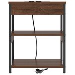 vidaXL Cabinet de chevet 2 Pièces Chêne marron Bois d'ingénierie
