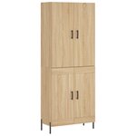 vidaXL Buffet haut Chêne sonoma 69 5x34x180 cm Bois d'ingénierie