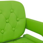 vidaXL Chaises pivotantes à manger lot de 2 vert similicuir