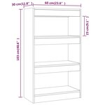 vidaXL Bibliothèque/Séparateur de pièce Chêne marron Bois d'ingénierie