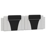 vidaXL Cadre de lit sans matelas blanc et noir 180x200 cm similicuir