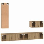 vidaXL Ensemble de meubles TV 4 Pièces chêne artisanal 200 x 30 x 30 cm