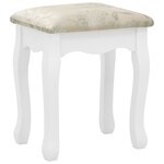 vidaXL Ensemble de coiffeuse et tabouret Blanc 100x40x146 cm Paulownia