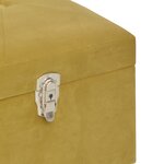 vidaXL Banc avec compartiment de rangement 105 cm Moutarde Velours