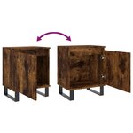 vidaXL Tables de chevet 2 Pièces chêne fumé 40x30x50 cm bois d'ingénierie