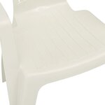 vidaXL Chaises empilables de jardin 45 Pièces Plastique Blanc