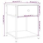 vidaXL Tables de chevet 2 Pièces chêne fumé 44x45x58 cm bois d’ingénierie