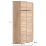 ACADEMICA Armoire d'angle - chêne sonoma - Chambre - 80 5 cm