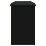 vidaXL Banc à chaussures noir 82x32x50 cm bois d'ingénierie