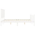 vidaXL Cadre de lit sans matelas blanc bois de pin massif