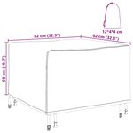 vidaXL Housse pour meubles Uni Noir 82 x 82 x 50 cm tissu