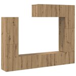 vidaXL Set de meuble TV 7 pièces – Monté au mur  chêne et bois d'ingénierie