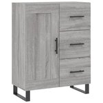 vidaXL Buffet haut Sonoma gris 69 5x34x180 cm Bois d'ingénierie