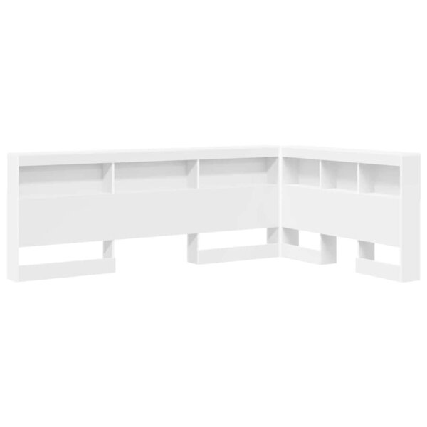 vidaXL Tête de lit de rangement Blanc 207 5 x 137 5 x 76 5 cm