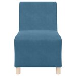 vidaXL Unité de Sofa Modulaire Sans Accoudoirs 2 Pièces Bleu