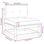 vidaXL Salon de jardin 3 Pièces avec coussins Bois de pin massif