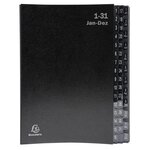 Trieur Rigide Economique Ordonator 32 Compartiments Alphanumériques - 24x34cm - Noir - X 4 - Exacompta