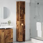 vidaXL Meuble de salle de bain haut Bois ancien 30 x 35 x 192 cm