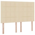 vidaXL Lit avec rangement et matelas Crème 140 x 200 cm Polyester