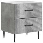vidaXL Cabinet de chevet avec tiroir Gris béton 43 x 34 5 x 47 5 cm