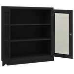 vidaXL Armoire de bureau et jardinière Anthracite 90x40x128 cm Acier