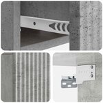vidaXL Cabinet de chevet mural Gris béton 49 x 34 5 x 20 cm