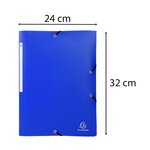 Chemise À Élastiques 3 Rabats Pp Opak - A4 - Bleu Foncé - X 50 - Exacompta