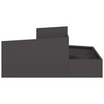 vidaXL Cache-pot de jardin Noir 100 x 100 x 50 cm Acier