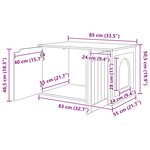 vidaXL Maison pour chat Noir 85 x 55 x 53 5 cm Bois d'ingénierie