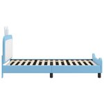 vidaXL Cadre de lit pour enfants avec tête de lit Bleu 90 x 190 cm PU
