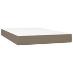 vidaXL Sommier à lattes de lit avec matelas LED Taupe 120x200 cm Tissu