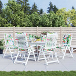 vidaXL Coussins de chaise de jardin dossier haut lot de 6 multicolore