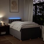 vidaXL Sommier à lattes de lit avec matelas taupe 120x190 cm tissu