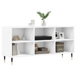 vidaXL Meuble TV blanc 103 5x30x50 cm bois d'ingénierie