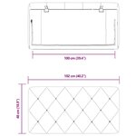 vidaXL Coussin de tête de lit vert foncé 100 cm velours