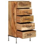vidaXL Coffre à tiroirs 45x35x106 cm Bois de manguier massif