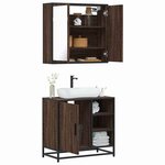 vidaXL Ensemble de meubles de salle de bain 2 Pièces Chêne marron