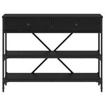 vidaXL Table console avec tiroir Chêne noir Bois d'ingénierie