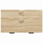 vidaXL Ensemble de mobilier de salle de bain Plaid 3 Pièces Chêne sonoma