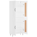 vidaXL Buffet haut Blanc 69 5x34x180 cm Bois d'ingénierie