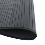 vidaXL Tapis rond noir 80 cm bambou