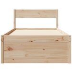 vidaXL Cadre de lit sans matelas 90x200 cm bois de pin massif