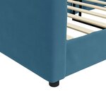 vidaXL Lit de repos sans matelas bleu 90x200 cm velours